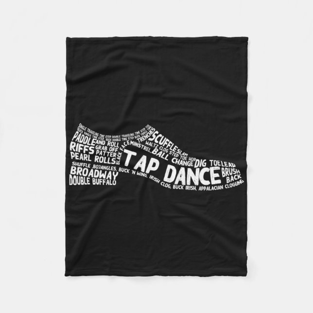 Funny Tap Dance Gift Shoe Dancing Cute Dancer Men  Fleece Blanket (Front)