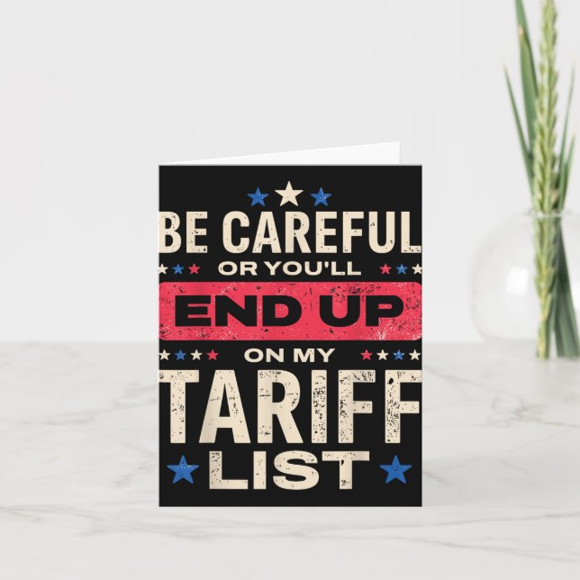 Funny Tariffs Meme Usa Pride  Card (Front)