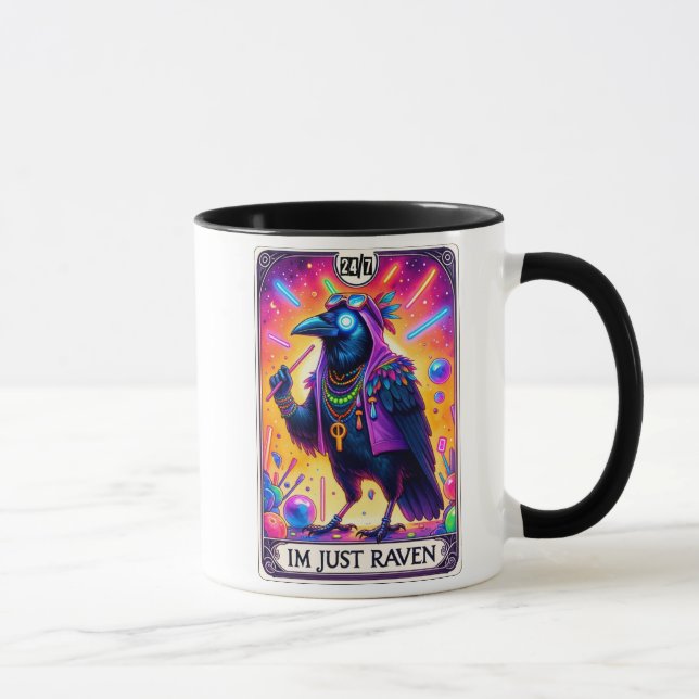 Funny Tarot Card /I'm Just Raven Mug (Right)