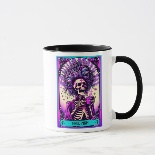 Funny Tarot Card/Mother's Day/Tired Mom Mug (Right)