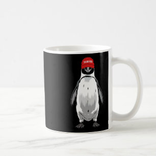 Funny Tarrified Penguin Anti Trump Tarrif Coffee Mug