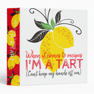 Funny tart lemons personal cookbook recipe binder