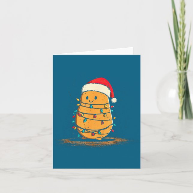 Funny Tato Christmas Graphics Lights Lover  Card (Front)