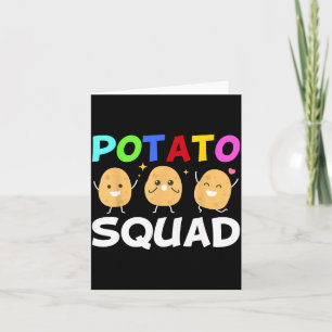 Funny Tato Squad Vegetable Chip Eater French Fries Card