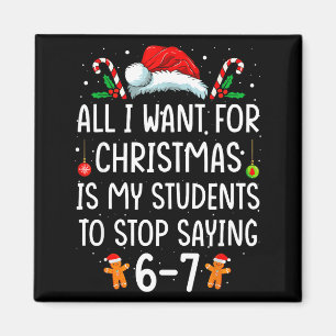 Funny Teacher 67 Christmas Six Seven Students Sayi Magnet