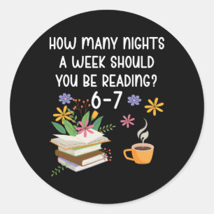 Funny Teacher 67 Six Seven Meme Reading 6-7 Book L Classic Round Sticker