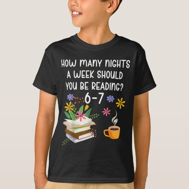 Funny Teacher 67 Six Seven Meme Reading 6-7 Book L T-Shirt (Front)