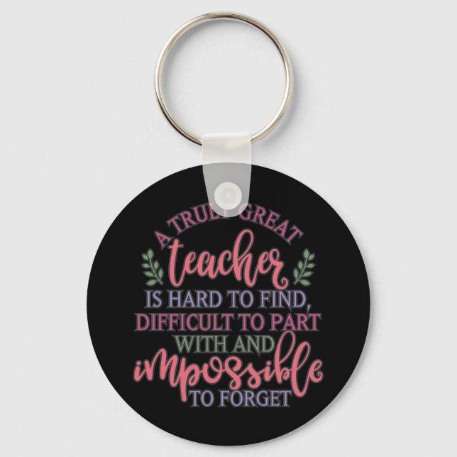 Funny Teacher Appreciation Day Ideas Keychain (Front)