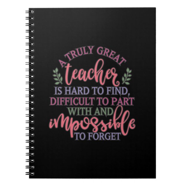Funny Teacher Appreciation Day Ideas Notebook (Front)