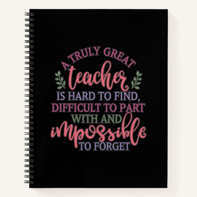 Funny Teacher Appreciation Day Ideas Notebook (Front)