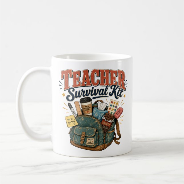 Funny Teacher Appreciation Gift Coffee Mug (Left)