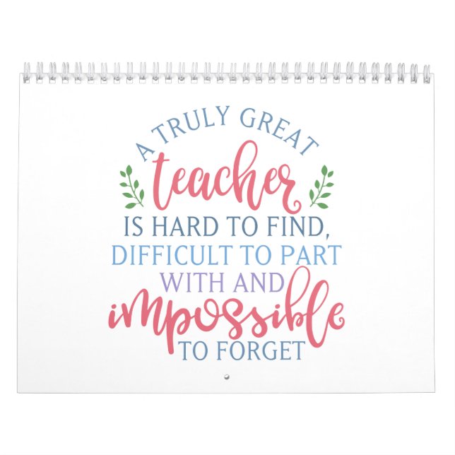 Funny Teacher Appreciation Principal Calendar (Cover)