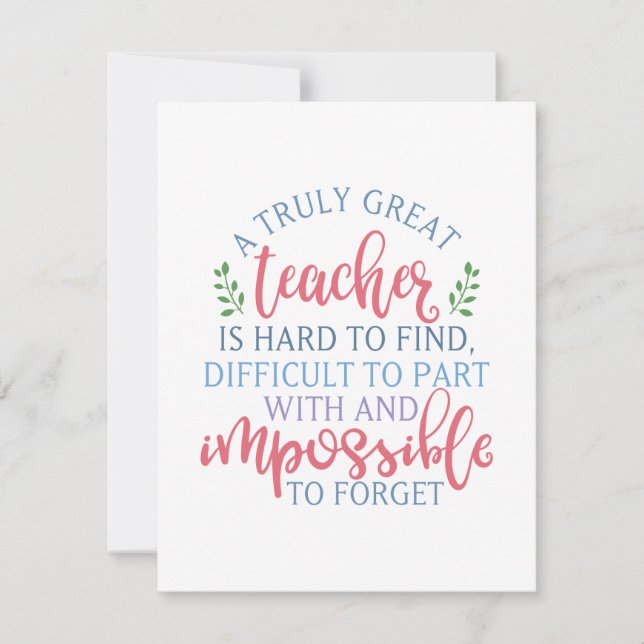 Funny Teacher Appreciation Principal Card (Front)