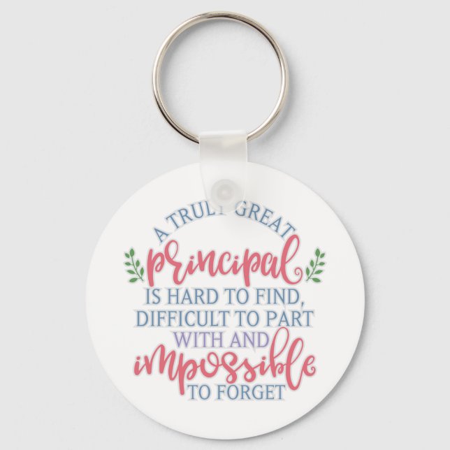 Funny Teacher Appreciation Principal Keychain (Front)