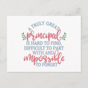 Funny Teacher Appreciation Principal Postcard