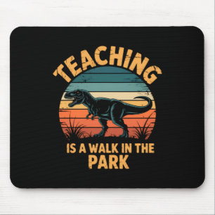 Funny Teacher Back To School Dinosaur Cute Mouse Pad