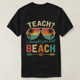 Funny Teacher Beach Retro Summer Sunglasses T-Shirt