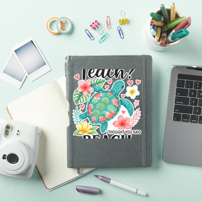 Funny Teacher Beach Summer Turtle (iPad Cover)
