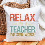 Funny Teacher Birthday Retro Vintage Memorable Throw Pillow<br><div class="desc">This Throw Pillow features a funny quotes for Teachers Birthday in Retro Vintage style. best funny Birthday Memorable gift for teachers.</div>