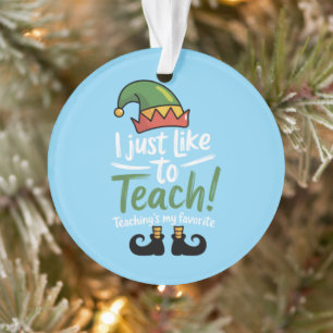 Funny Teacher Christmas Teaching is My Favourite  Ornament