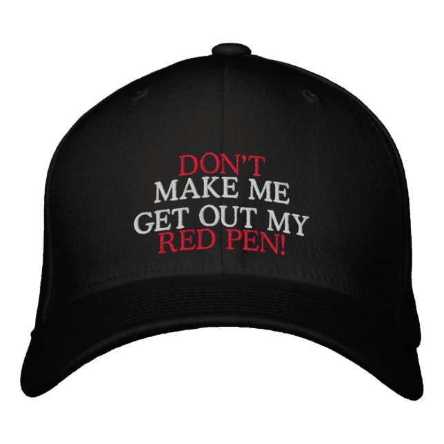 Funny teacher embroidered hat (Front)