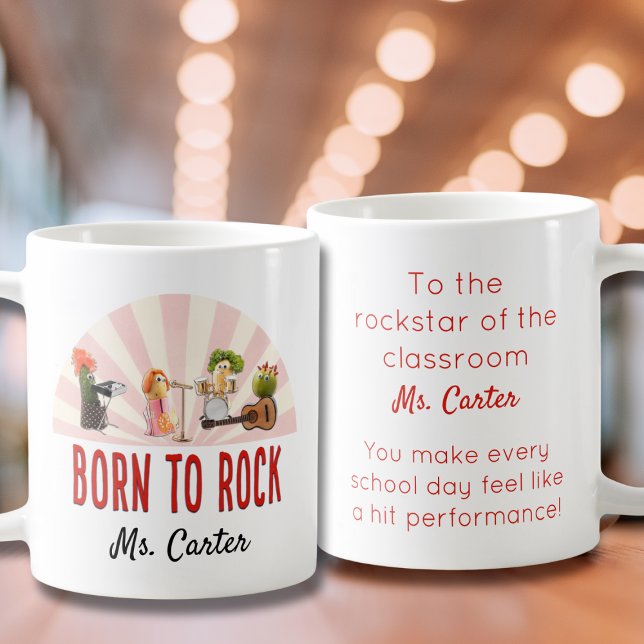 Funny Teacher Gift, Personalized Cool Veggie Rock Coffee Mug (Creator Uploaded)