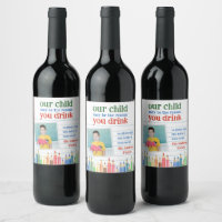 Funny Teacher Gift Wine Bottle Label 