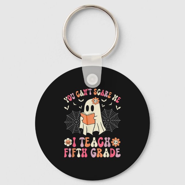 Funny Teacher Halloween 2025 Costumes Shirts For M Keychain (Front)