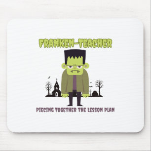 Funny Teacher Halloween Shirt Franken-teacher Fran Mouse Pad