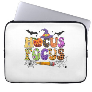 Funny Teacher Hocus Pocus Everybody Focus Hallowee Laptop Sleeve