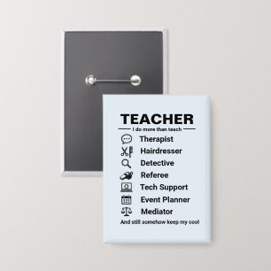 Funny Teacher Jobs Button