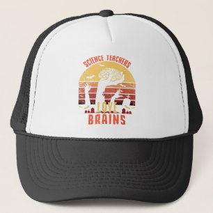 Funny Teacher Love Brains Zombie Halloween Trucker Hat