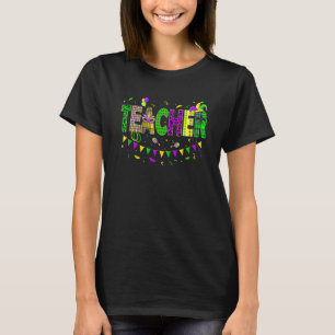 Funny Teacher Mardi Gras Family Matching Outfit 3 T-Shirt