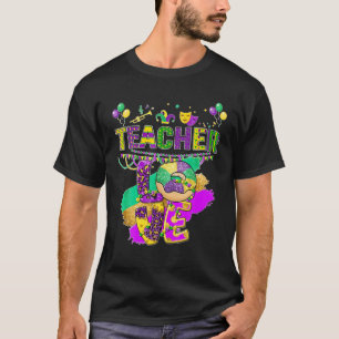 Funny Teacher Mardi Gras Family Matching Outfit T-Shirt
