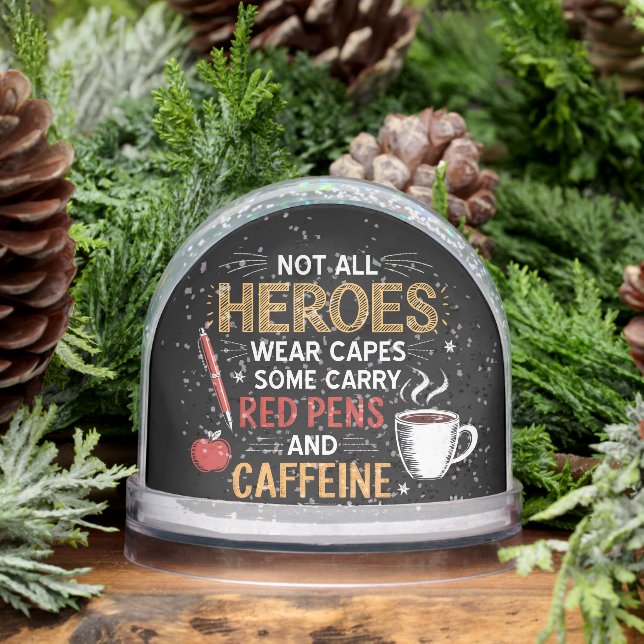 Funny Teacher Not All Heroes Wear Capes Coffee (Hiver)