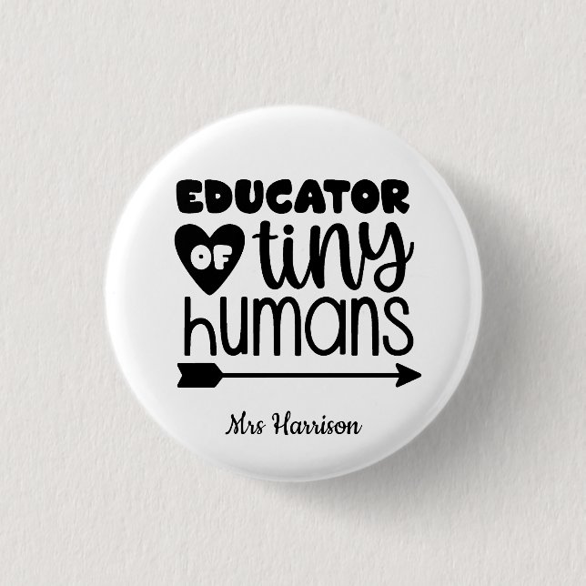 Funny Teacher personalized gift 1 Inch Round Button (Front)