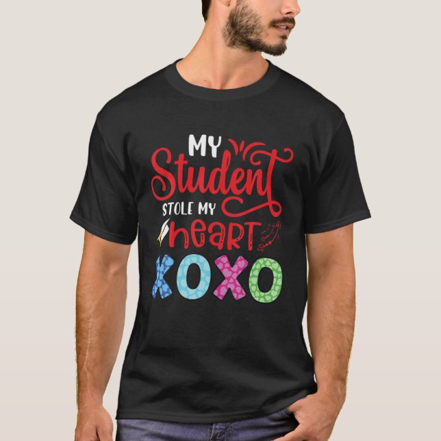 Funny Teacher Quote Valentine's Day Cools Teaching T-Shirt (Front)