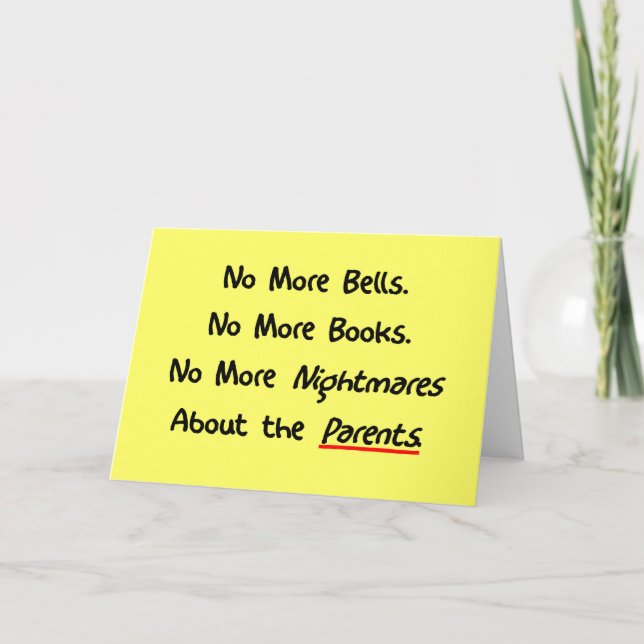 Funny Teacher Retirement Gifts Card (Front)