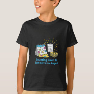 Funny Teacher School Calendar Meme Summer Vacation T-Shirt