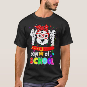 Funny Teacher School Kid Dog Dalmation 101 Days Of T-Shirt