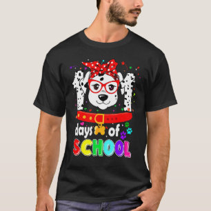 Funny Teacher School Kid Dog Dalmation 101 Days Of T-Shirt