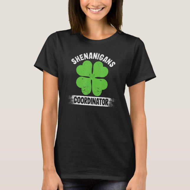 Funny Teacher St Patrick's Day Irish Shenanigans C T-Shirt (Front)