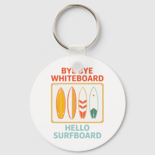 Funny Teacher Summer Surfing Surfer Vacation Holid Keychain