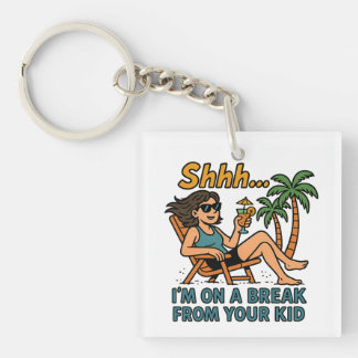 Funny Teacher Vacation  Keychain