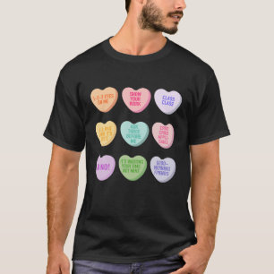 Funny Teacher Valentines Day Conversation Heart Sc T-Shirt