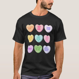 Funny Teacher Valentines Day Conversation Heart Sc T-Shirt