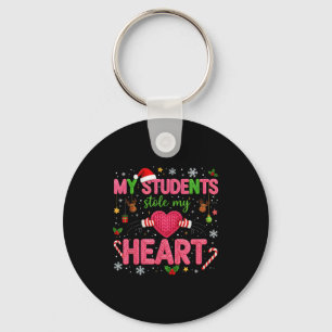 Funny Teacher Xmas My Students Stole My Heart Chri Keychain