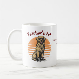 Funny Teacher's Pet Orange/ Retriever Personalize Coffee Mug