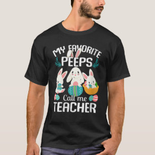 Funny Teachers S Easter Eggs My Favorite Bunny Cal T-Shirt