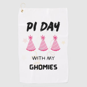 Funny Teaching On Pi Day With Gnome Teacher Gnomie Golf Towel